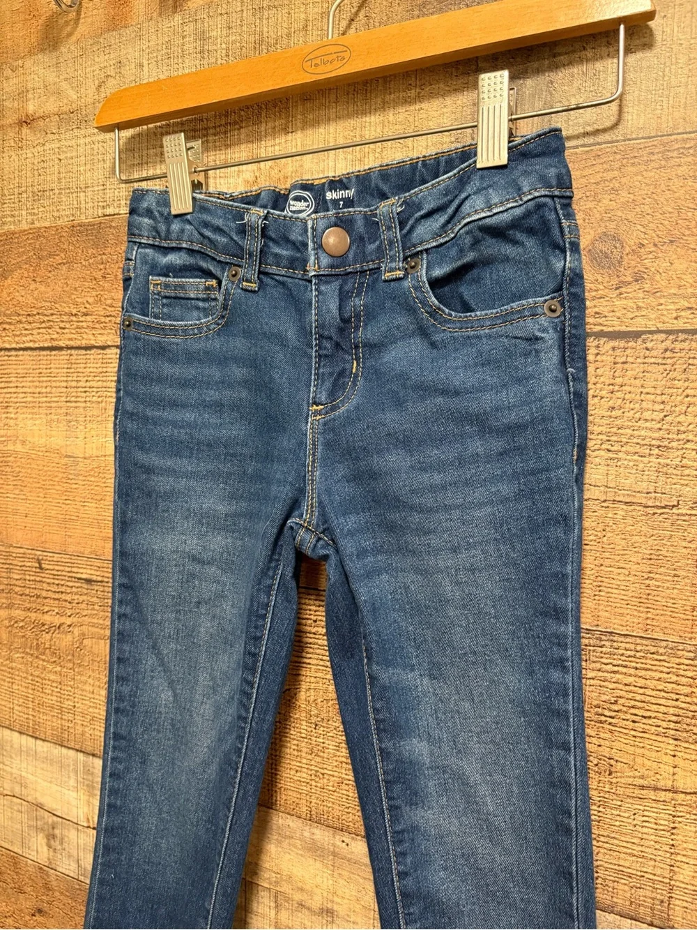 Wonder Nation Girls Skinny Jeans Size 7 Adjustable Waist Denim K021
